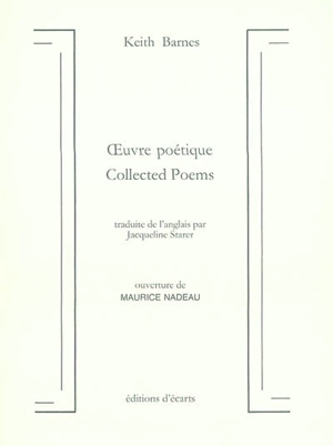 Oeuvre poétique. Collected poems - Keith Barnes