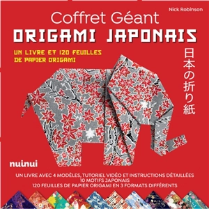 Coffret géant origami japonais : un livre et 120 feuilles de papier origami - Nick Robinson