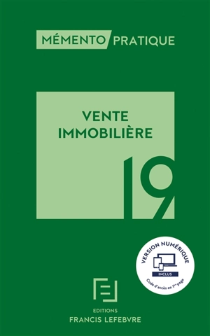 Vente immobilière 2019 - Editions Francis Lefebvre