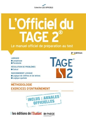 L'officiel du Tage 2 : le manuel officiel de préparation au test - Thomas Leblé