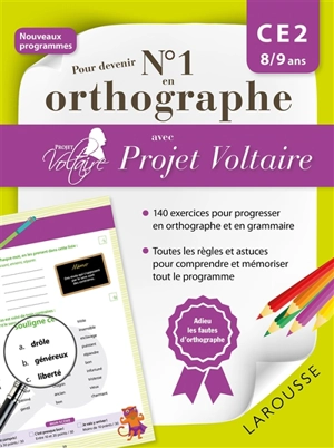 Pour devenir n° 1 en orthographe avec Projet Voltaire : CE2, 8-9 ans - Aurore Ponsonnet