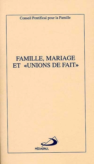 Famille, mariage et unions de fait