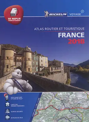 France 2018 : atlas routier et touristique : se replie complètement - Manufacture française des pneumatiques Michelin