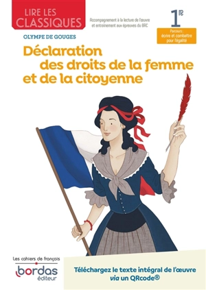 Olympe de Gouges, Déclaration des droits de la femme et de la citoyenne : 1re, parcours écrire et combattre pour l'égalité - Sabine Fayon