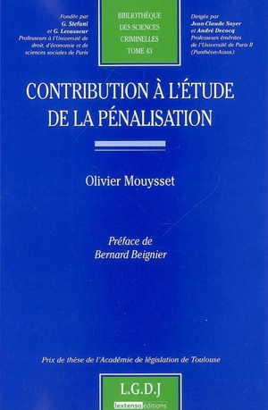 Contribution à l'étude de la pénalisation - Olivier Mouysset