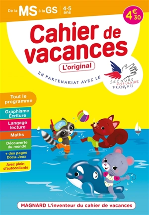 Cahier de vacances de la MS à la GS, 4-5 ans : tout le programme - Caroline Thierry