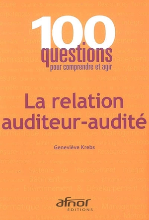 La relation auditeur-audité - Geneviève Krebs