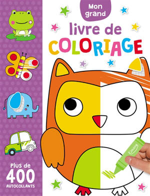 Mon grand livre de coloriage : plus de 400 autocollants - Charly Lane