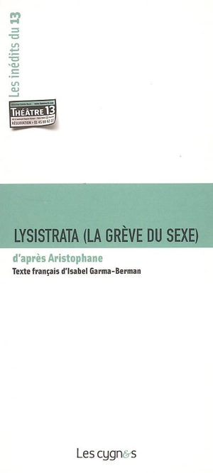 Lysistrata : (la grève du sexe) - Isabelle Garma-Berman