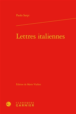 Lettres italiennes - Paolo Sarpi