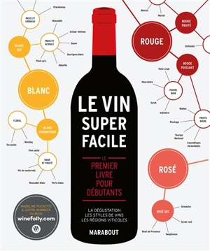 Le vin super facile : le premier livre pour débutants : la dégustation, les styles de vins, les régions viticoles - Madeline Puckette