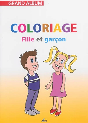 Coloriage : fille et garçon - Jala