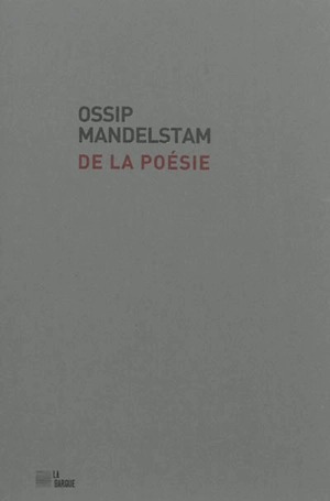 De la poésie - Ossip Mandelstam