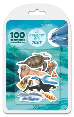 Les animaux de la mer : 100 gommettes autocollantes - André Boos