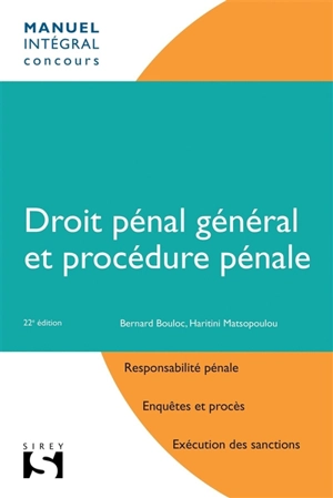 Droit pénal général et procédure pénale - Bernard Bouloc