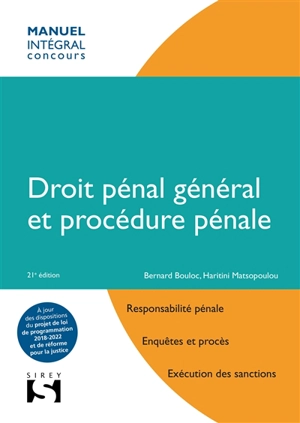 Droit pénal général et procédure pénale - Bernard Bouloc