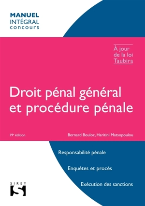 Droit pénal général et procédure pénale - Bernard Bouloc