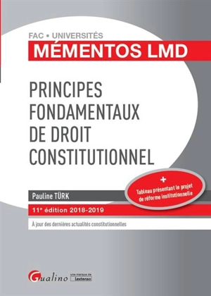 Principes fondamentaux de droit constitutionnel : 2018-2019 - Pauline Türk