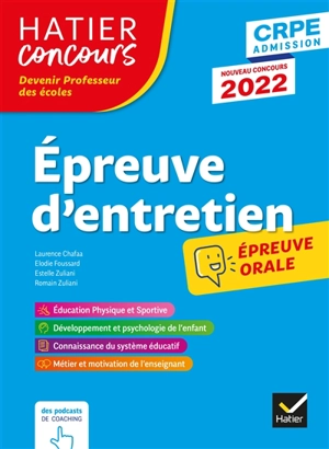 Epreuve d'entretien : épreuve orale : CRPE admission, nouveau concours 2022