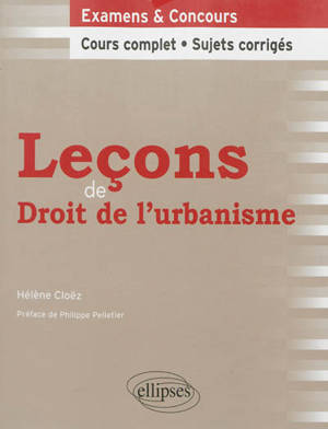 Leçons de droit de l'urbanisme - Hélène Cloëz