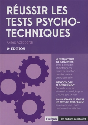 Réussir les tests psychotechniques - Gilles Azzopardi