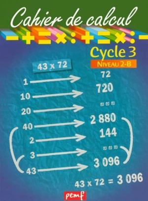 Cahier de calcul, cycle 3, niveau 2B