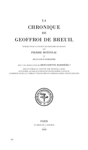 La chronique de Geoffroi de Breuil : prieur de Vigeois - Geoffroy de Breuil