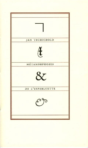 Métamorphoses de l'esperluette - Jan Tschichold