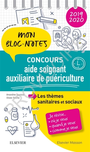 Concours aide-soignant, auxiliaire de puériculture 2019-2020 : les thèmes sanitaires et sociaux - Amandine Sourisse