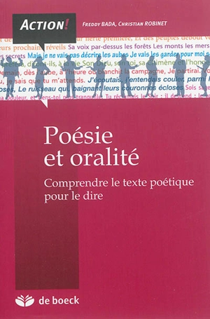 Poésie et oralité : comprendre le texte poétique pour le dire - Freddy Bada