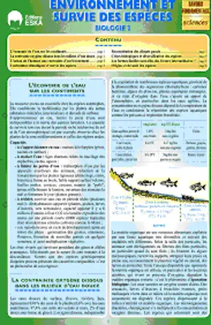 Biologie 3 : environnement et survie des espèces - Régis Demounem