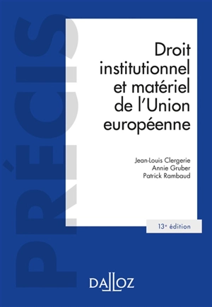Droit institutionnel et matériel de l'Union européenne : 2020 - Jean-Louis Clergerie