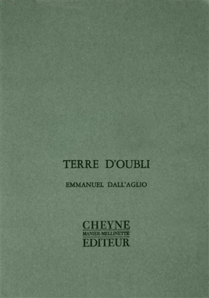 Terre d'oubli - Emmanuel Dall'Aglio