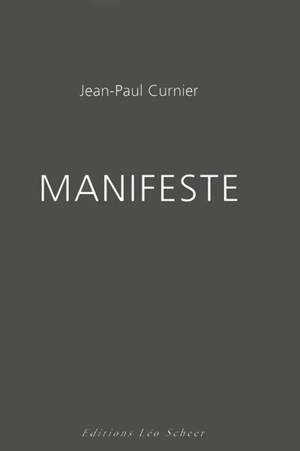 Manifeste - Jean-Paul Curnier