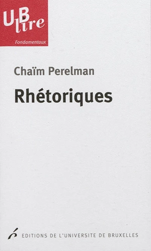 Rhétoriques - Charles Perelman