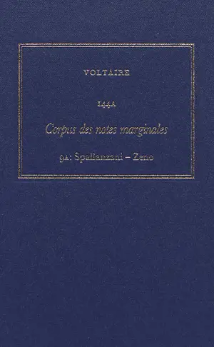 Les oeuvres complètes de Voltaire. Vol. 144A-B. Corpus des notes marginales de Voltaire. Vol. 9A-B - Voltaire