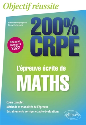 L'épreuve écrite de maths : nouveau concours 2022 - Sidonie Bourguignon