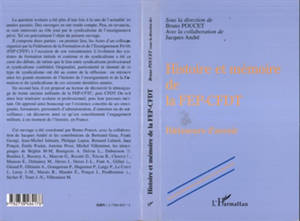 Histoire et mémoire de la FEP-CFDT : bâtisseurs d'avenir