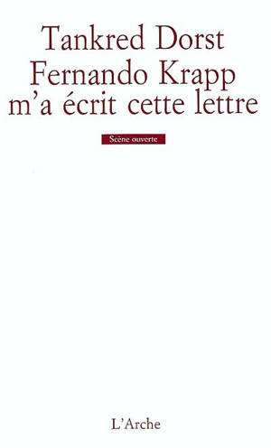 Fernando Krapp m'a écrit cette lettre - Tankred Dorst