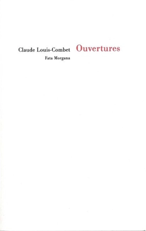 Ouvertures - Claude Louis-Combet