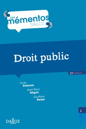 Droit public - Louis Dubouis