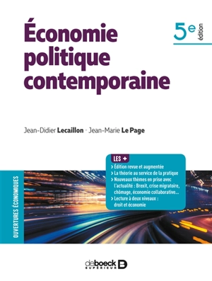 Economie politique contemporaine - Jean-Didier Lecaillon