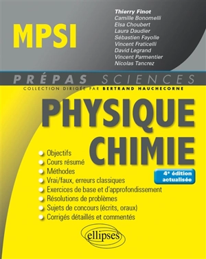 Physique chimie MPSI