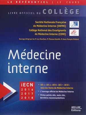 Médecine interne : iECN 2016, 2017, 2018 - Société nationale française de médecine interne