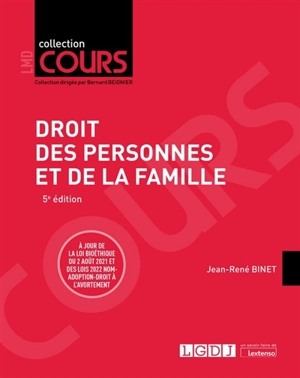 Droit des personnes et de la famille - Jean-René Binet