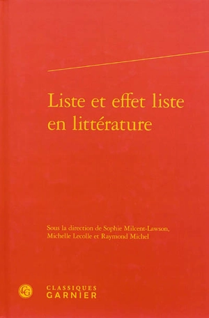 Liste et effet liste en littérature