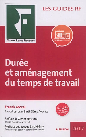 Durée et aménagement du temps de travail : 2017 - Franck Morel