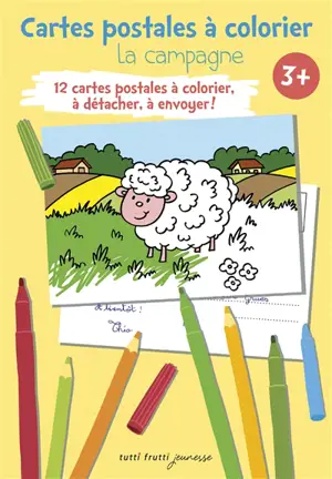 La campagne : cartes postales à colorier : 12 cartes postales à colorier, à détacher, à envoyer ! - Pascal Debacque