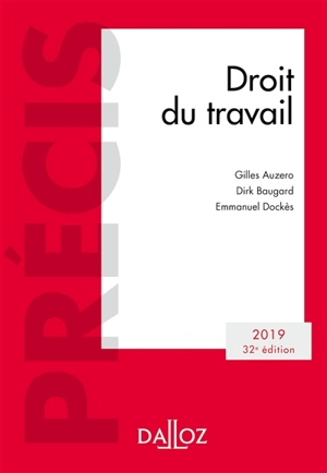 Droit du travail : 2019 - Gilles Auzero