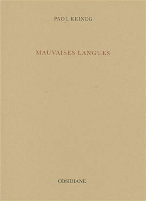 Mauvaises langues - Paol Keineg